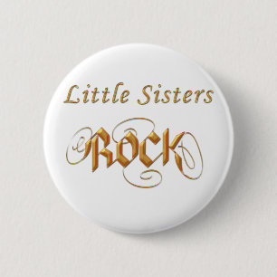 Little Sisters Rock Style Button