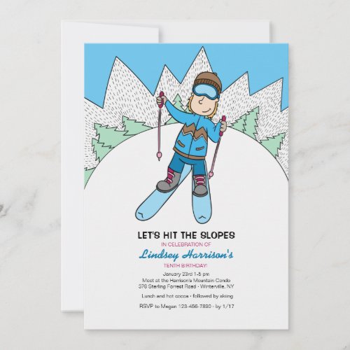 Little Skier Invitation