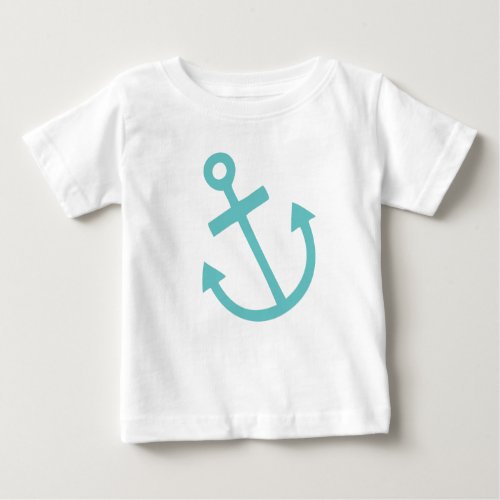Little Skipper Nautical Anchor Baby T_Shirt