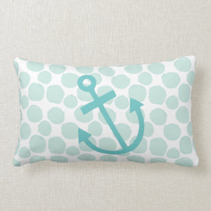Little Skipper Nautical Dots Pattern Lumbar Pillow