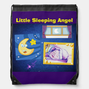 Little Sleeping Angel Drawstring Backpack