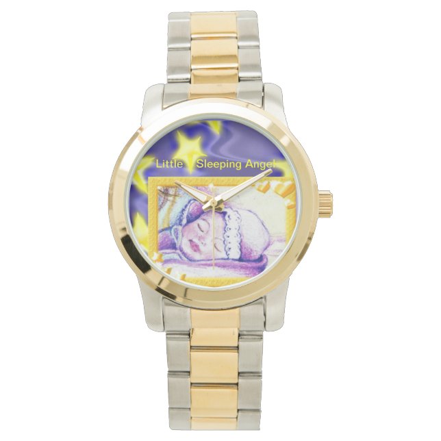 Little Sleeping Angel Two-Tone Watch (Front)