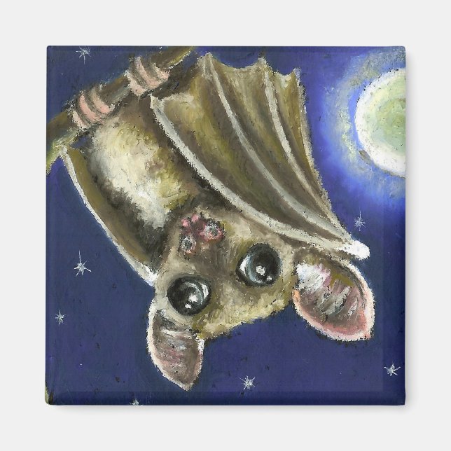Little sleepy bat magnet (Front)