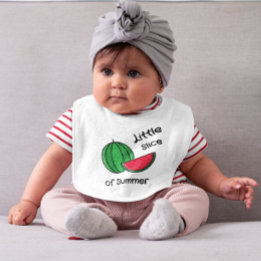 Little Slice of Summer Watermelon Baby Bib