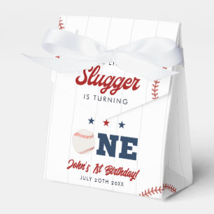 Little Slugger Baseball 1st Birthday Favor Boxes