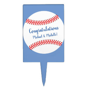 Little Slugger Baseball Baby Shower Cake Topper