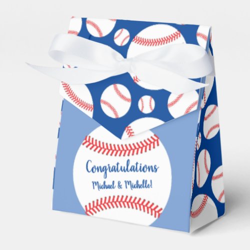 Little Slugger Baseball Baby Shower Favor Box