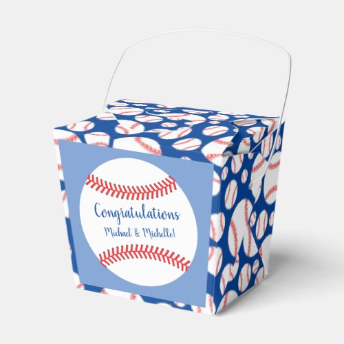 Little Slugger Baseball Baby Shower Favor Box