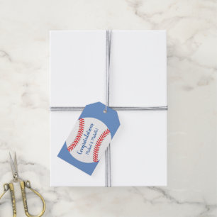 Little Slugger Baseball Baby Shower Gift Tags