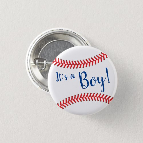 Little Slugger Baseball Baby Shower Its a Boy Button