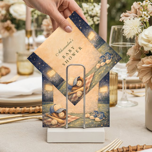 Little Slugger Baseball Baby Shower Napkins (Creator Uploaded)