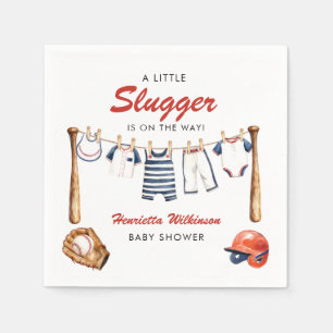 Little Slugger Baseball Baby Shower Napkins