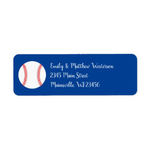 Little Slugger Baseball Baby Shower Return Address Label