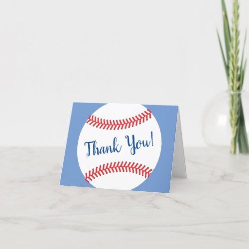 Little Slugger Baseball Baby Shower Thank You Card