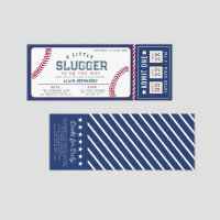 Little Slugger Baseball Baby Shower Ticket Invite