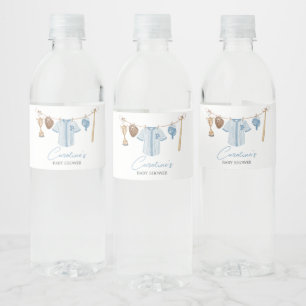 Little Slugger Baseball Baby Shower Water Bottle Label