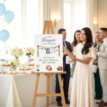 Little Slugger Baseball Baby Shower Welcome Sign