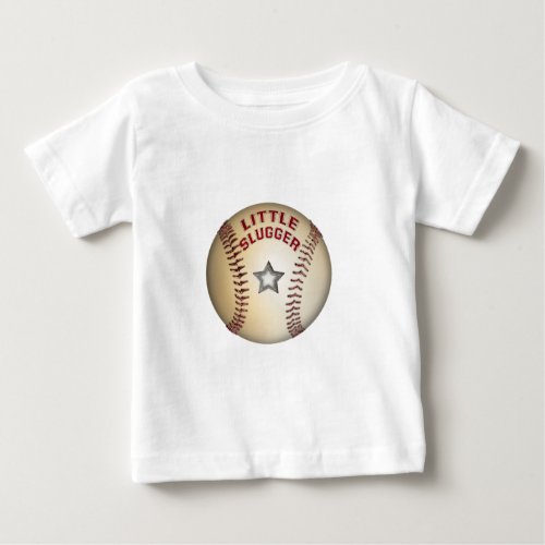 Little Slugger Baseball Baby T_Shirt