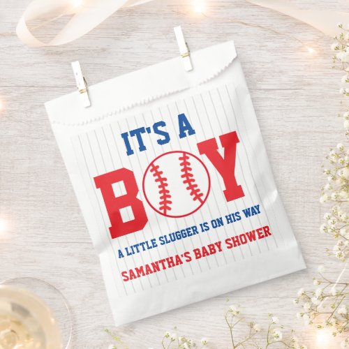 Little Slugger Baseball Boy Baby Shower Favor Bag