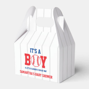 Little Slugger Baseball Boy Baby Shower Favor Boxes