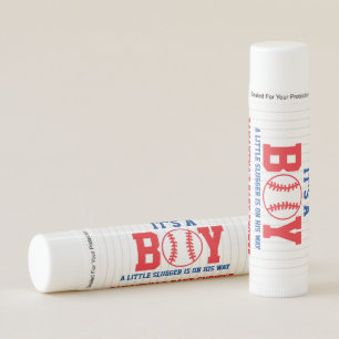 Little Slugger Baseball Boy Baby Shower Lip Balm