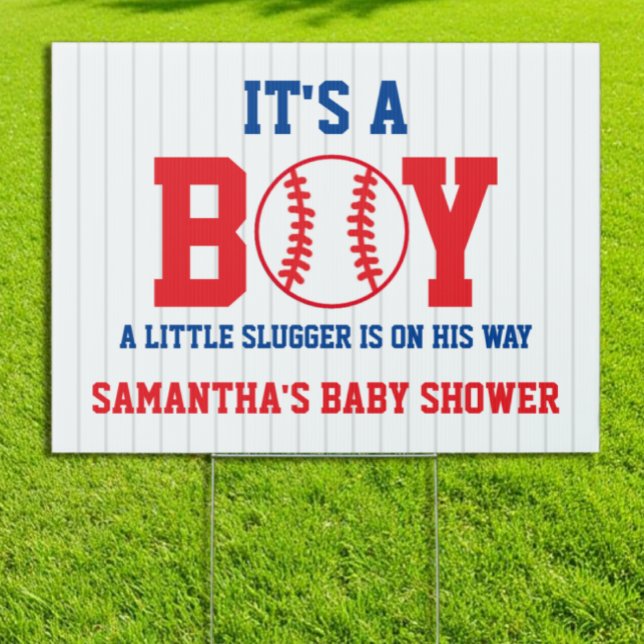 Little Slugger Baseball Boy Baby Shower Sign (Creator Uploaded)