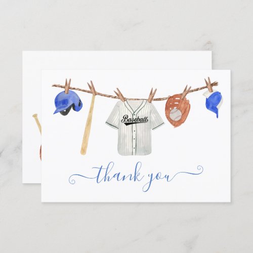 Little slugger baseball Clothesline Thank You Note