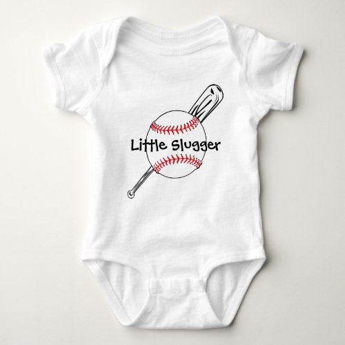 Little Slugger Baseball Customizable Baby Clothing Baby Bodysuit