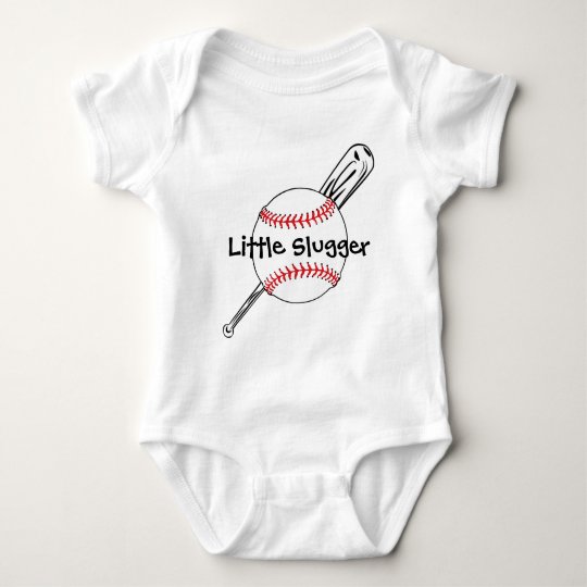 Little Slugger Baseball Customizable Baby Clothing Baby Bodysuit