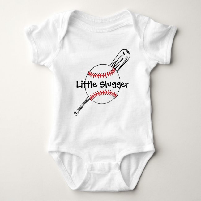 Little Slugger Baseball Customizable Baby Clothing