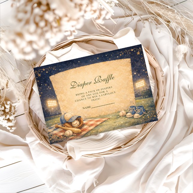 Little Slugger Baseball Diapper Raffle Enclosure Card (Creator Uploaded)