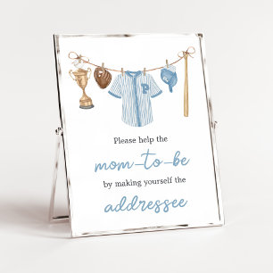 Little Slugger Baseball Envelope Station Poster