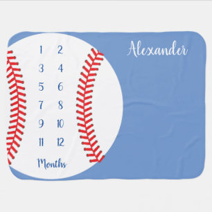 Little Slugger Baseball Milestone Blanket