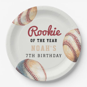 Little Slugger Baseball Party Paper Plates