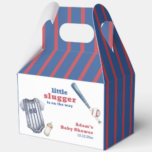 Little Slugger Baseball Shirt Bottle Baby Shower Favor Boxes