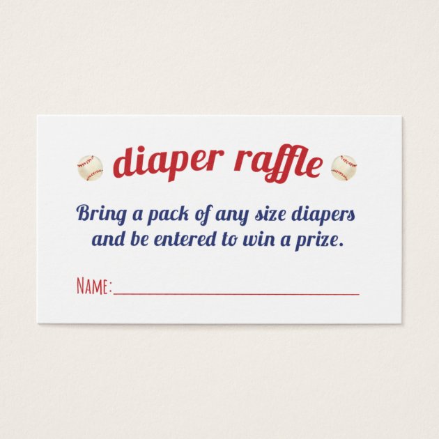 Little Slugger Diaper Raffle Invitations