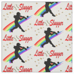 LITTLE SLUGGER GIRLS SOFTBALL DESIGN FABRIC