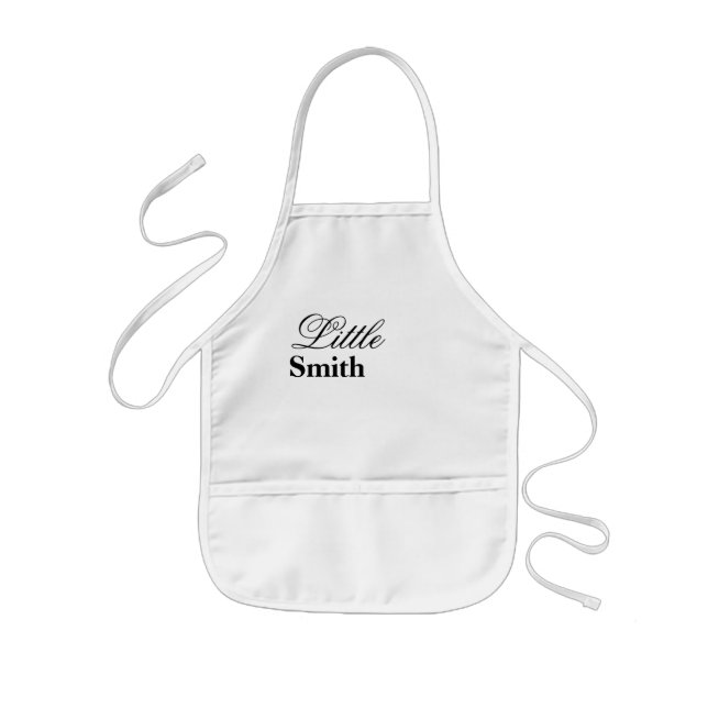 Little Smith Personalized Name Kids' Apron (Front)