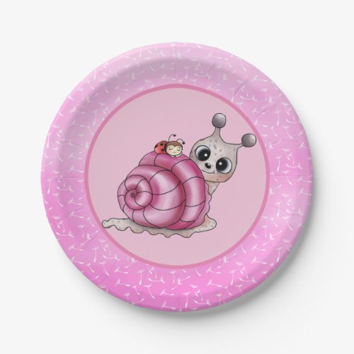 little snail paper plates
