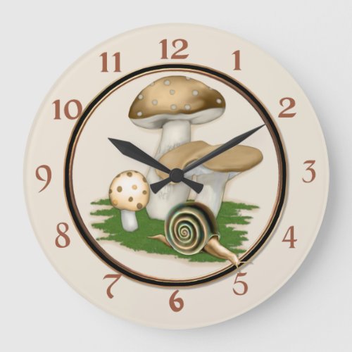 Little Snail Secret Garden Large Clock