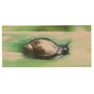 Little Snail Wood Flash Drive