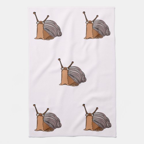 Little Snails Kitchen Towel _ Your Colors _ Text