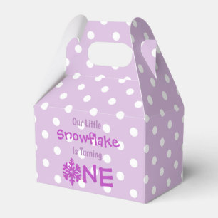 Little Snowflake 1st Birthday Favor Boxes