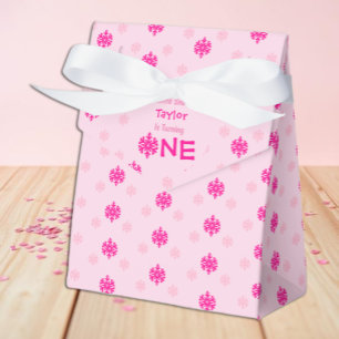 Little Snowflake 1st Birthday Favor Boxes