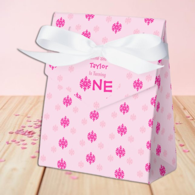 Little Snowflake 1st Birthday Favor Boxes (Creator Uploaded)