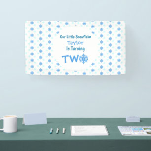 Little Snowflake 2nd Birthday Banner