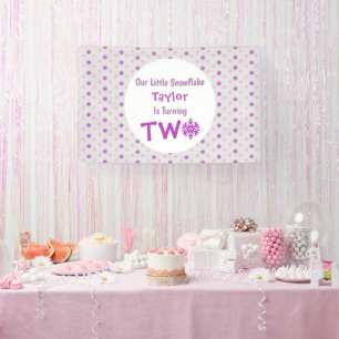 Little Snowflake 2nd Birthday Banner