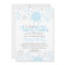 Little Snowflake Baby Boy Shower Blue Silver