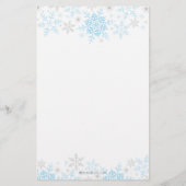Little Snowflake Baby Boy Shower Mommy Quiz Blue (Back)