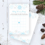 Little Snowflake Baby Shower Bingo Game Flyer<br><div class="desc">This design features a delicate design features snowflakes in blue and silver glitter. The collection of coordinating products is available in our shop, zazzle.com/doodlelulu*. Contact us if you need this design applied to a specific product to create your own unique matching item! Thank you so much for viewing a DoodleLulu...</div>